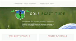 Desktop Screenshot of golf-exactitude.com